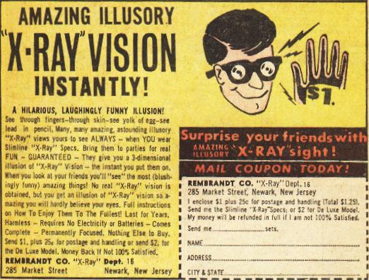x ray goggles vintage